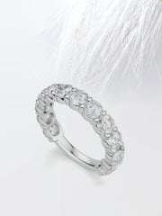 Round Cut Moissanite Eternity Diamond Wedding Band Mapple Gems